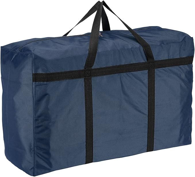 Extra Large Duffle Bag, 35 x 19 x 11 in Travel Big Duffle Bag with Zipper Handle Storage Foldable Waterproof Lightweight Bag for Women Men Travel Moving Camping (Dark Blue)