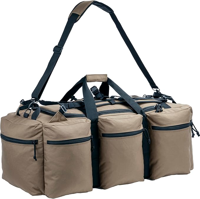 100L Large Military Duffle Bag Deployment Duffel Bag Sports Equipment Travel Luggage Bag with Detachable Backpack Straps…