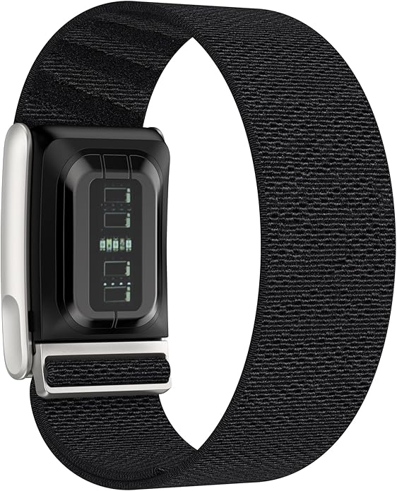 VeveXiao Stretchy Nylon Wristband Compatible with Whoop 5.0/Whoop MG Bands,Soft Stretchy Nylon Sports Loop Replacement Bands for Men Women, with Metal Frame Adjustable Connector