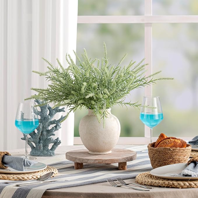 Ceramic Flower Vase, Flower Vase Rustic Farmhouse Decorative Vase Floral Pottery Vases for Home Decor Table Living Room Entryway Mantel Bookshelf Bedroom Bathroom Kitchen - 6.7" W
