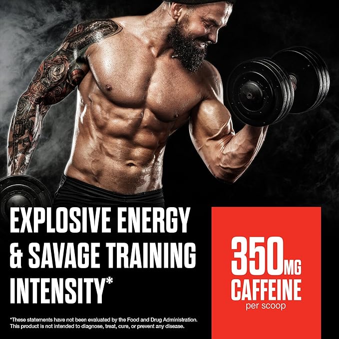 JNX SPORTS The Shadow! 350mg of Caffeine Hard Core Preworkout - Blue Raspberry 30 Servings | Electric Energy, Mental Focus & Superhuman Strength for Men & Women