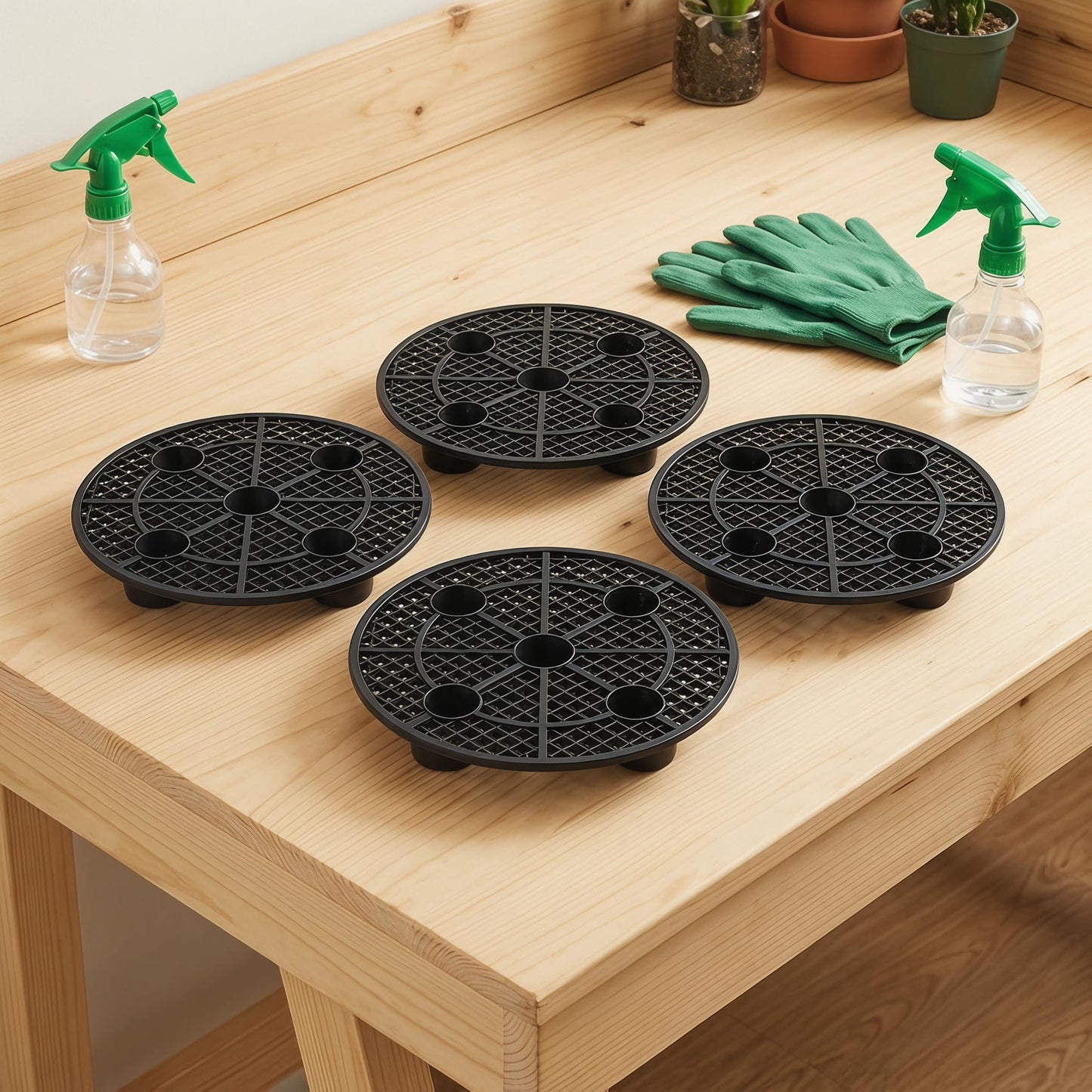 Jhdydz 6 Pcs Plant Risers for Pots Outdoor & Indoor – Heavy Duty Pot Stand for Plants Outdoor, Planter Risers for Outdoor Pots, Flower Pot Stand, Plant Pot Stabilizers from Wind, Pot Riser