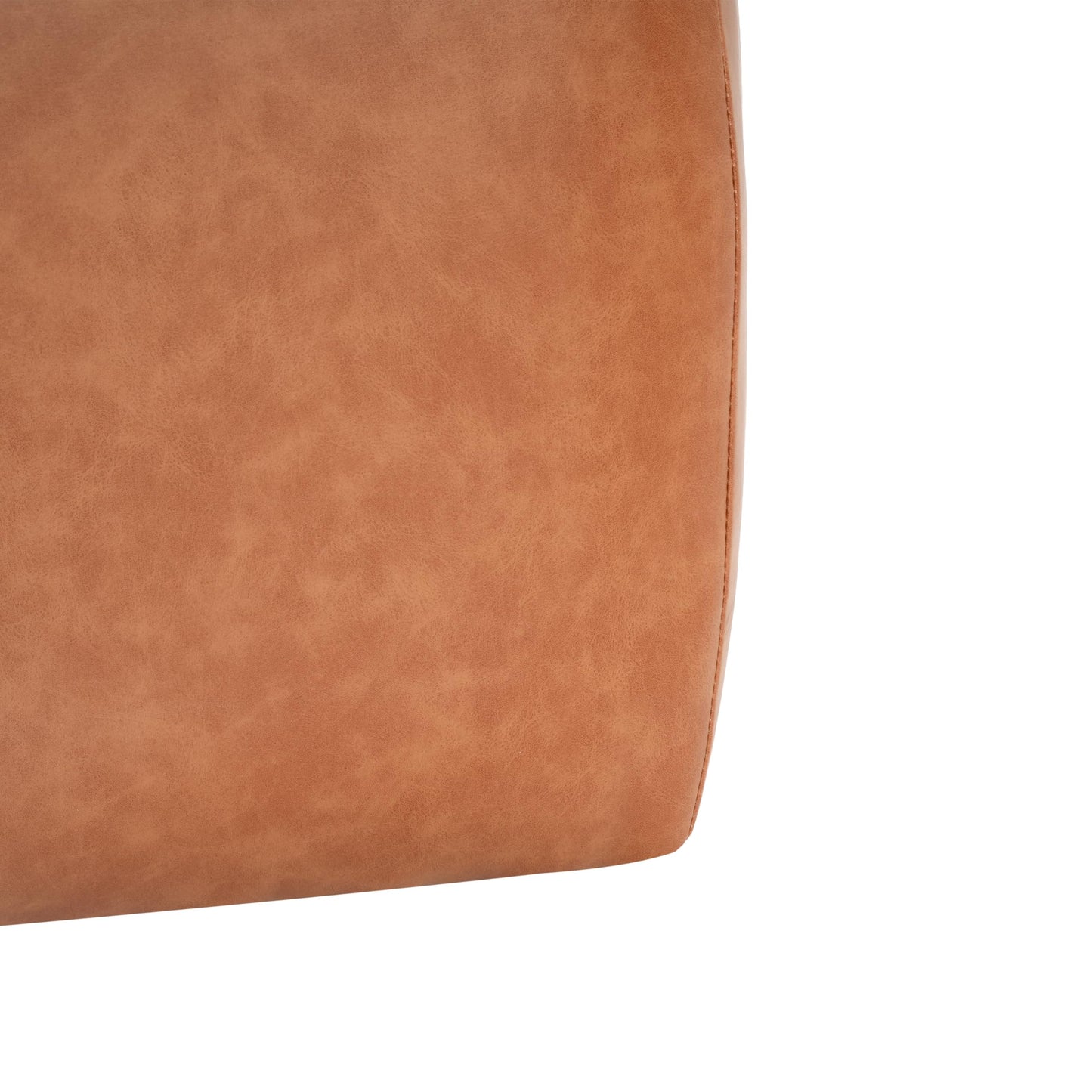 Christopher Knight Home Ellis Faux Leather Pouf Ottoman Foot Rest, Square PU Pouffe Ottoman Footstool, Living Room Sofa Couch Extra Seat, Modern Coffee Table for Home Office Bedroom, Tan Brown