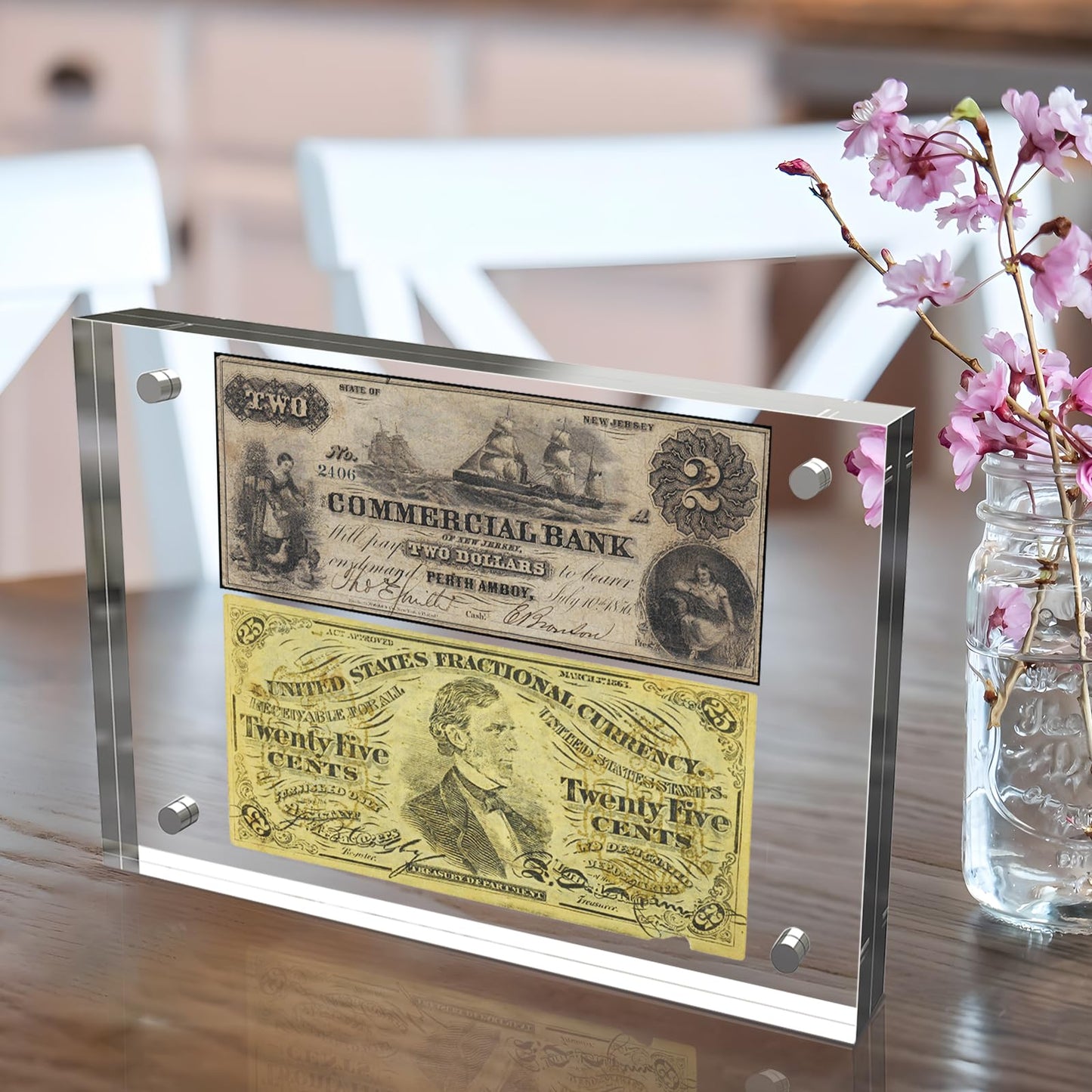 laapee 4x6 Inches Acrylic Picture Frames 3 Pack, Double Sided Magnetic Photo Frames,Free Standing on Desk or Table Clear Picture Frames