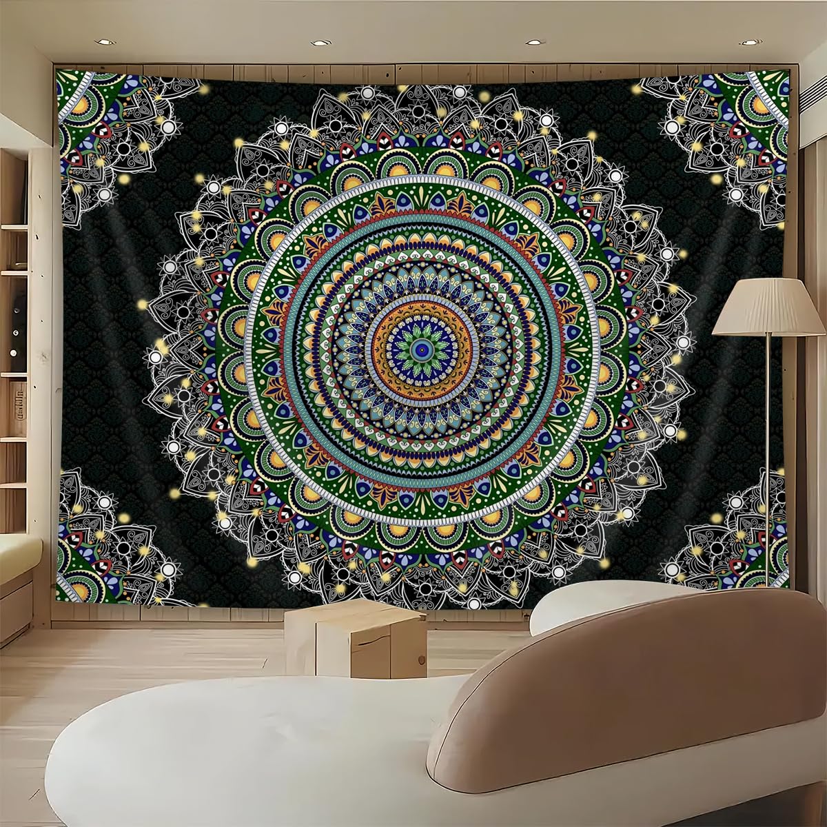 FENDROM Mandala Tapestry Wall Hanging Psychedelic Aesthetic Indian Hippie Wall Decor Bohemian Wall Art Boho Home Decoration for Bedroom Living Room Dorm