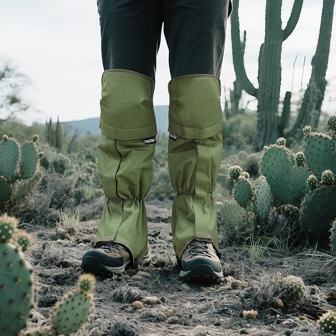 MDSTOP Adjustable Leg Gaiters, Waterproof Leg Guards for Men & Women, Snow Boot Gaiters, Lawn Care Leg Protection, for Hunting, Hiking, Fishing, Skiing, Climbing, Garden and Farm Working