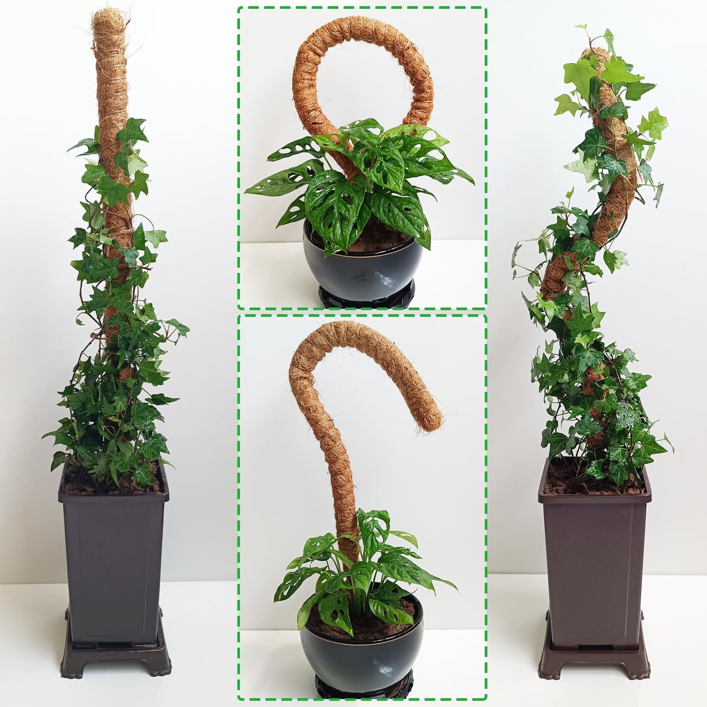 48 Inch Moss Pole, Bendable Moss Pole for Plants Monstera, Tall Moss Poles for Climbing Plants Indoor, Large Moss Pole Support, Garden Trellis Plant Stick Stakes for Potted Plants, Pothos