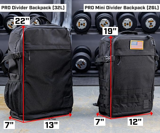 SERIOUS STEEL FITNESS Pro Backpack With Removable Dividers (1680D Nylon - Black)