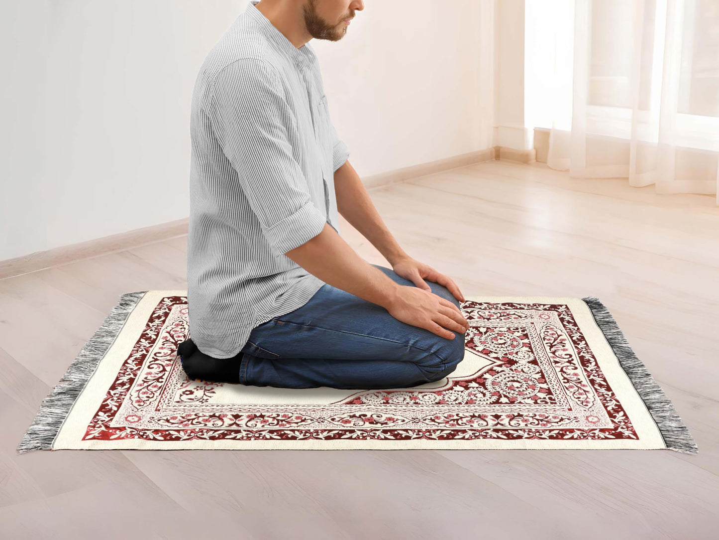 OLEEK Muslim Prayer Rug - Islamic Prayer mat - Prayer matt Islam - Islamic Gifts - Eid Decorations for Home 2026 - Praying mat - eid Gifts - Islam Men - Islamic Prayer Rugs - سجادة صلاة
