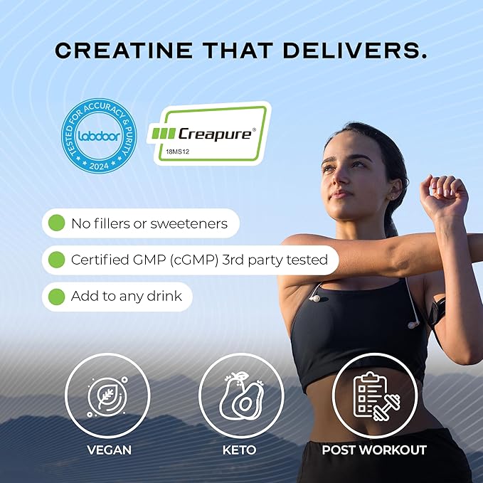 Muscle Feast Creapure Creatine Monohydrate Powder, Vegan Keto Friendly Gluten-Free, Mass Gainer, Muscle Recovery Supplement and Trusted Creatine for Muscle Growth, Creatine Powder, Unflavored, 2lb
