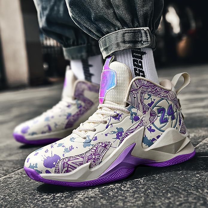 Boys Basketball Shoes Breathable Indoor Athletic Shoes Youth Outdoor Fashion Sneakers Comfortable Basketball Shoes for Girls