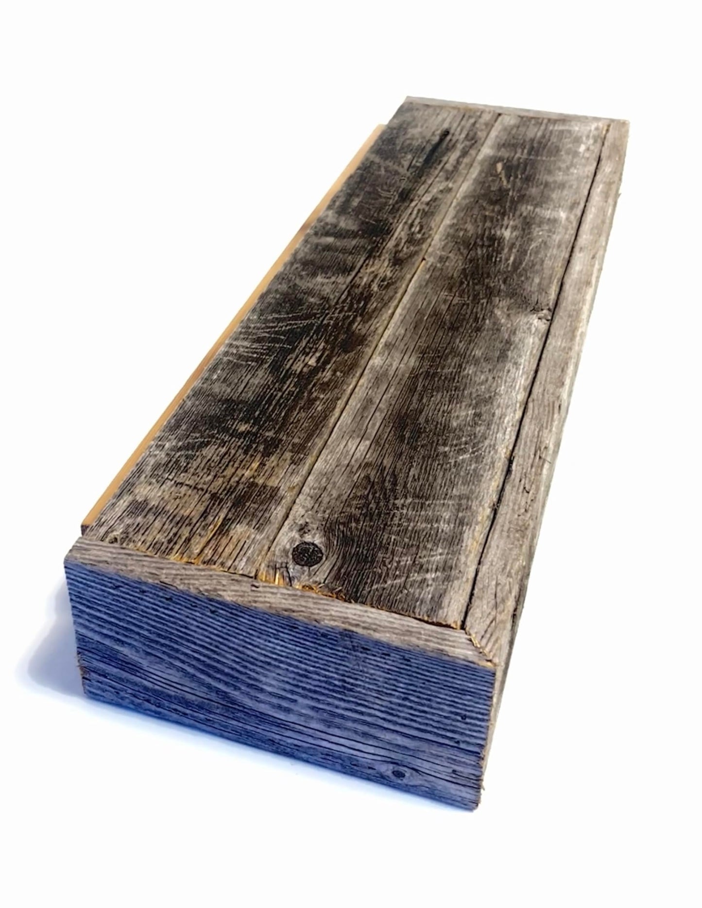 Rustic Revival | Barnwood Floating Shelf – Rustic Farmhouse Wall Shelf for Home, Kitchen & Bathroom – Authentic Weathered Wood Real Wood Décor