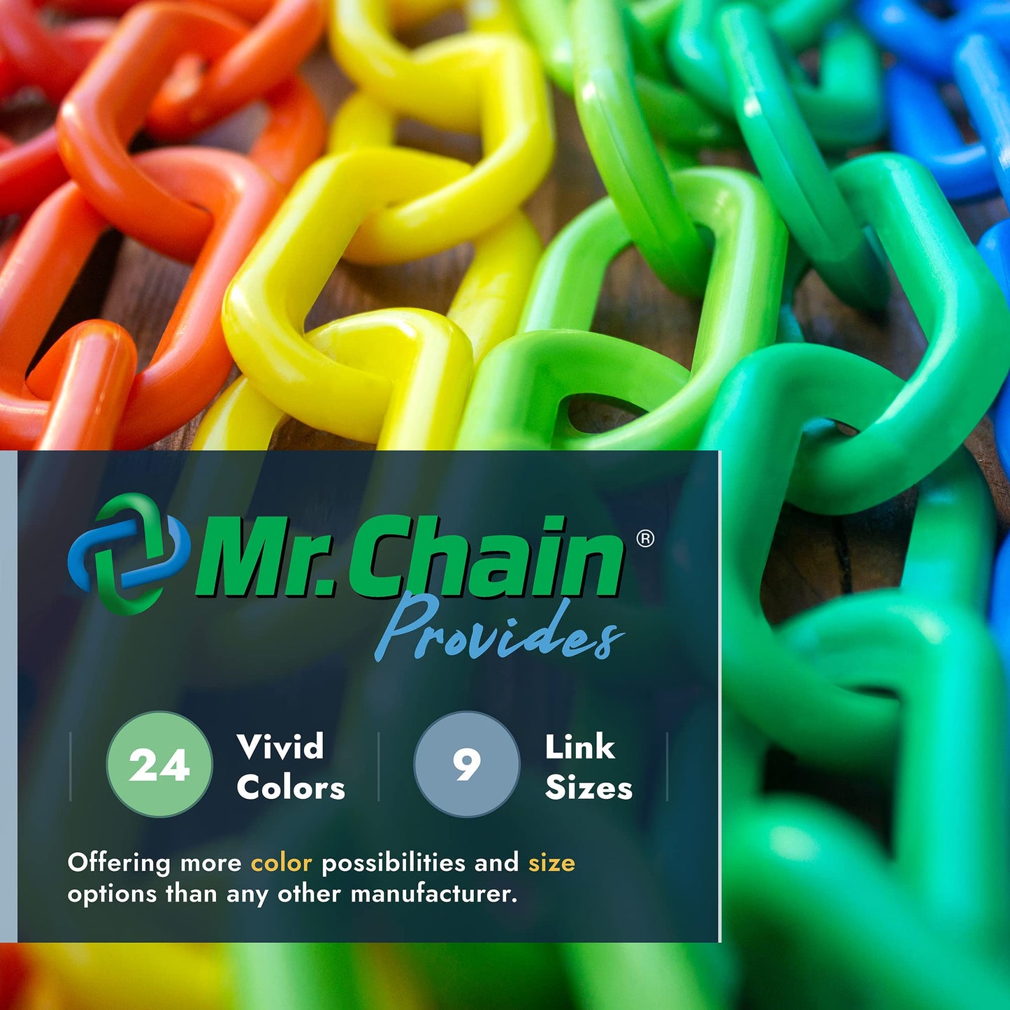 Mr. Chain Plastic Barrier Chain, Red, 1.5-Inch Link Diameter, 500-Foot Length (30005-500)