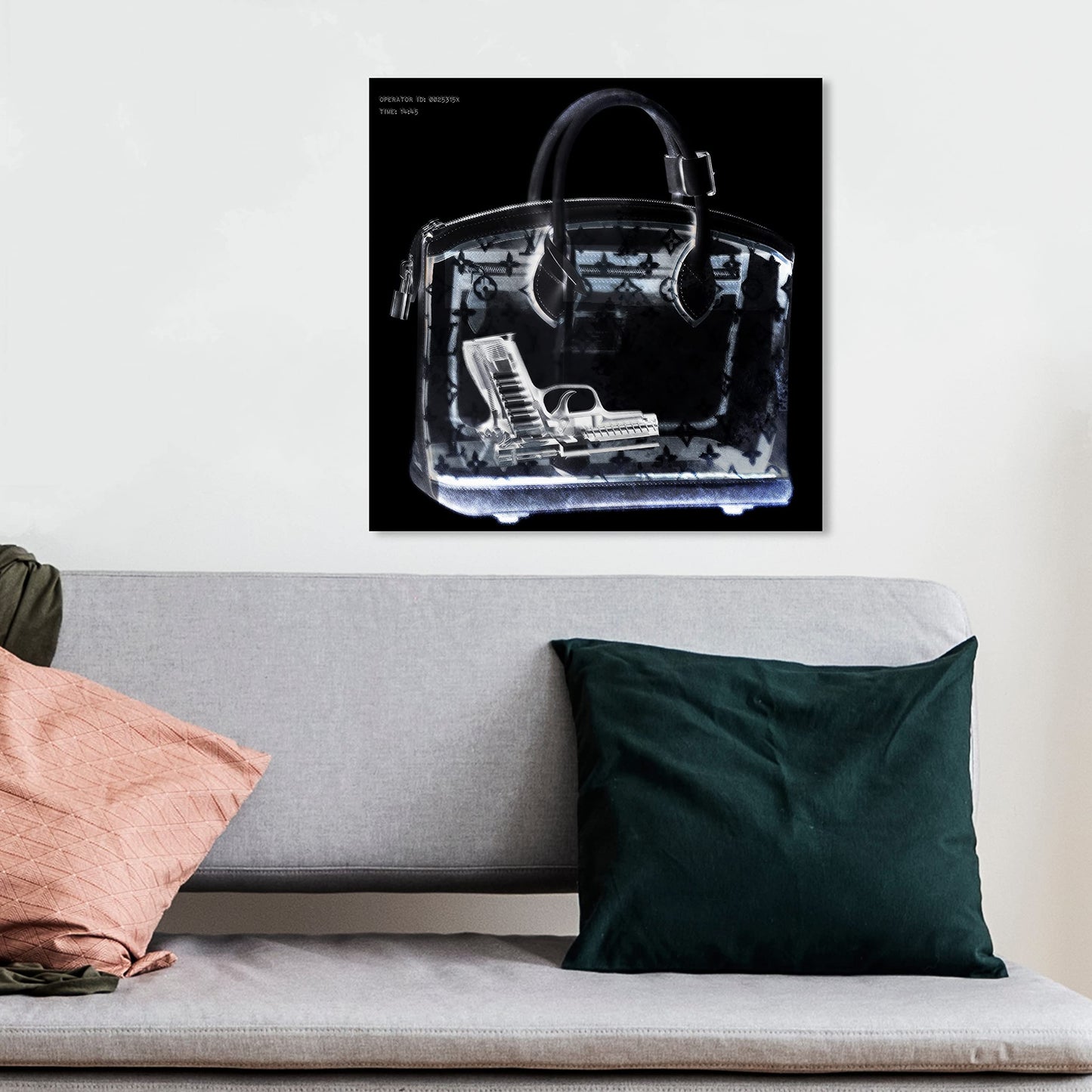 The Oliver Gal Artist Co. Fashion and Glam Contemporary Canvas Art - Couture X Ray, Wall Art for Living Room, Bedroom, and Bathroom, 12 in x 12, Black and White Home Decor