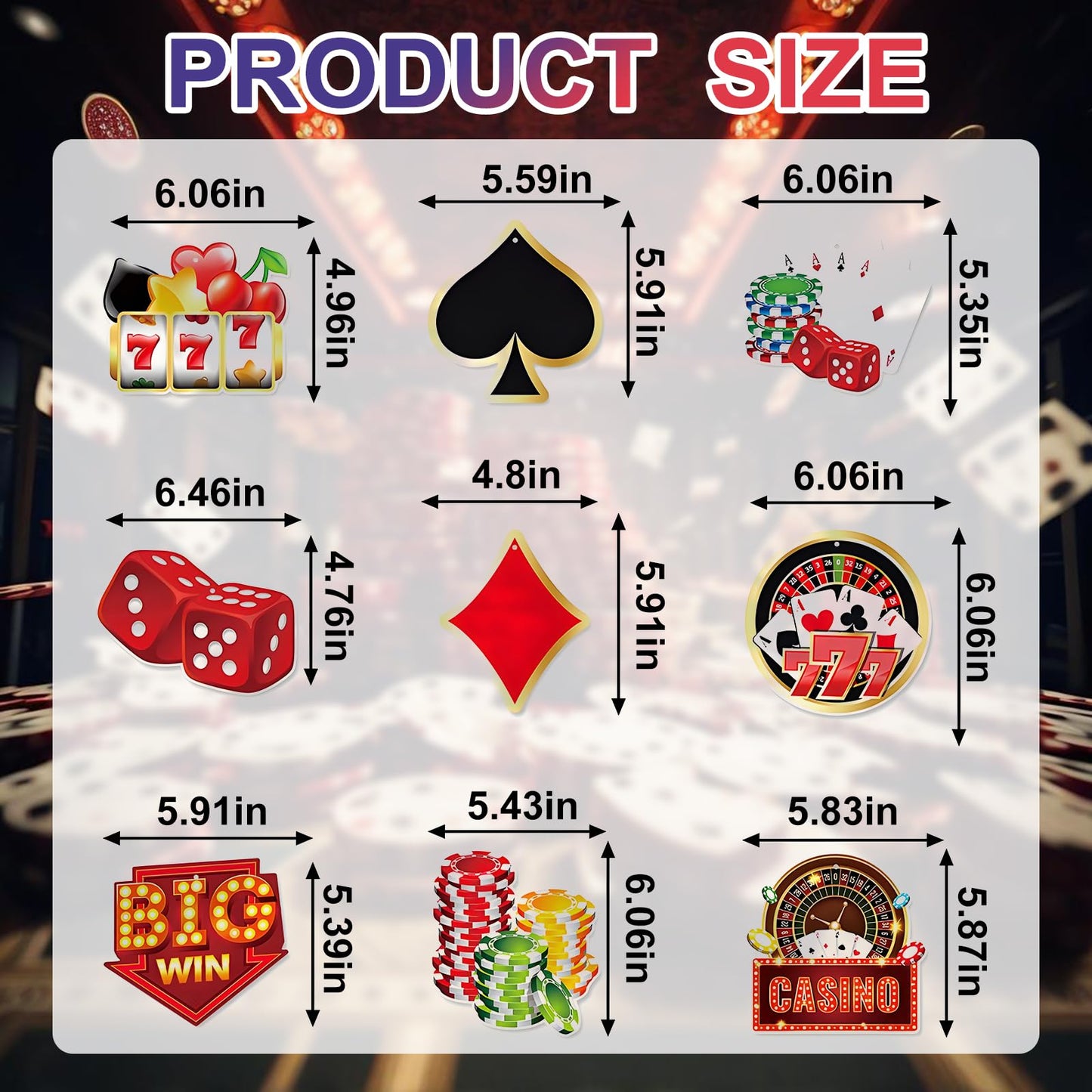 12 PCS Casino Theme Hanging Swirls Decorations, Gambling Idea Spiral Ornaments, Las Vegas Poker Games Party Supplies, Ceiling Hangings for Casino Night Birthday Decor