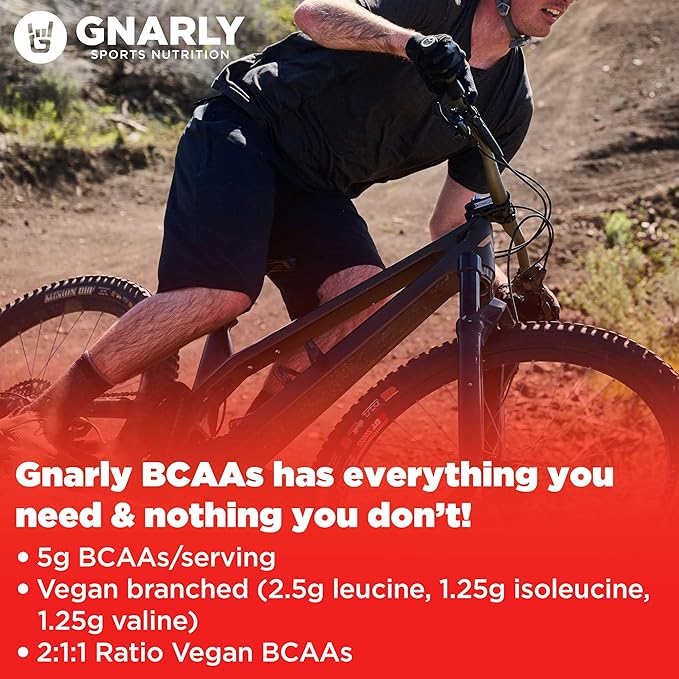 Gnarly Nutrition BCAA Powder, Berry Lemonade ??Pre-Workout BCAAS Amino Acids ??NSF Sport Certified ??Supplement to Support and Rebuild Muscle ??Berry Lemonade with Caffeine, 10.58 oz