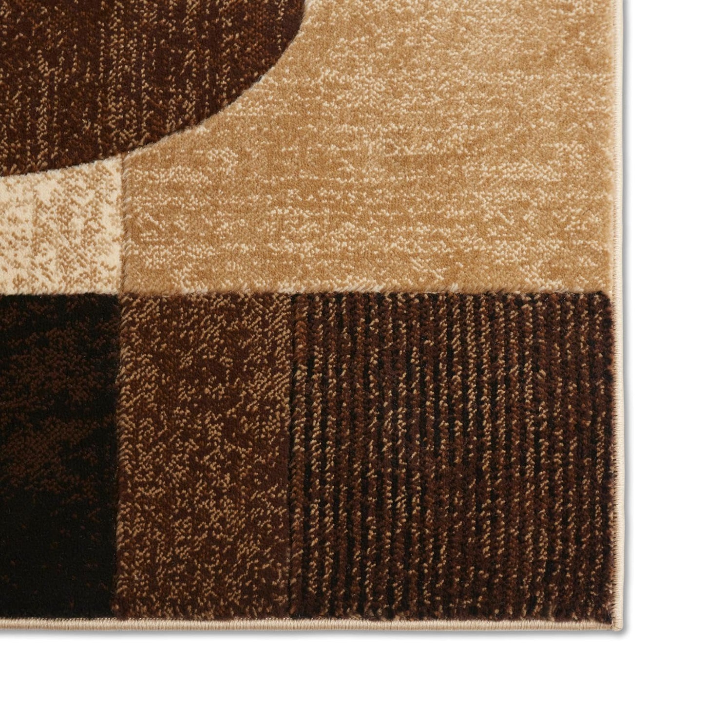 Home Dynamix Tribeca Jasmine Modern Area Rug, Abstract Brown/Beige 39" X 55"