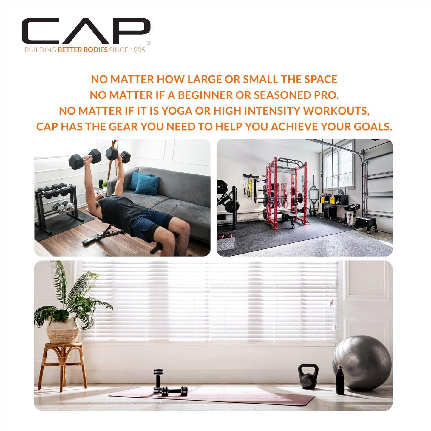 CAP Barbell 55 lb Pair of Adjustable Dumbbells with Full Rotation Copper Handle