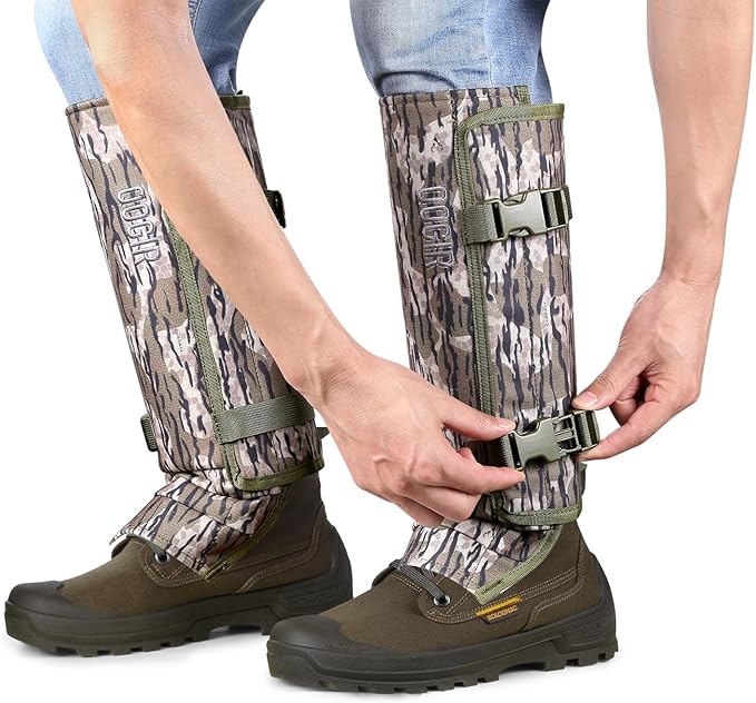 QOGIR Snake Gaiters 3 Pack: Durable Snake Guards for Hunting, Snake Gaiter Leggings for Men & Women, Snake Bite Protection for Lower Legs, Snake Proof Gaiters