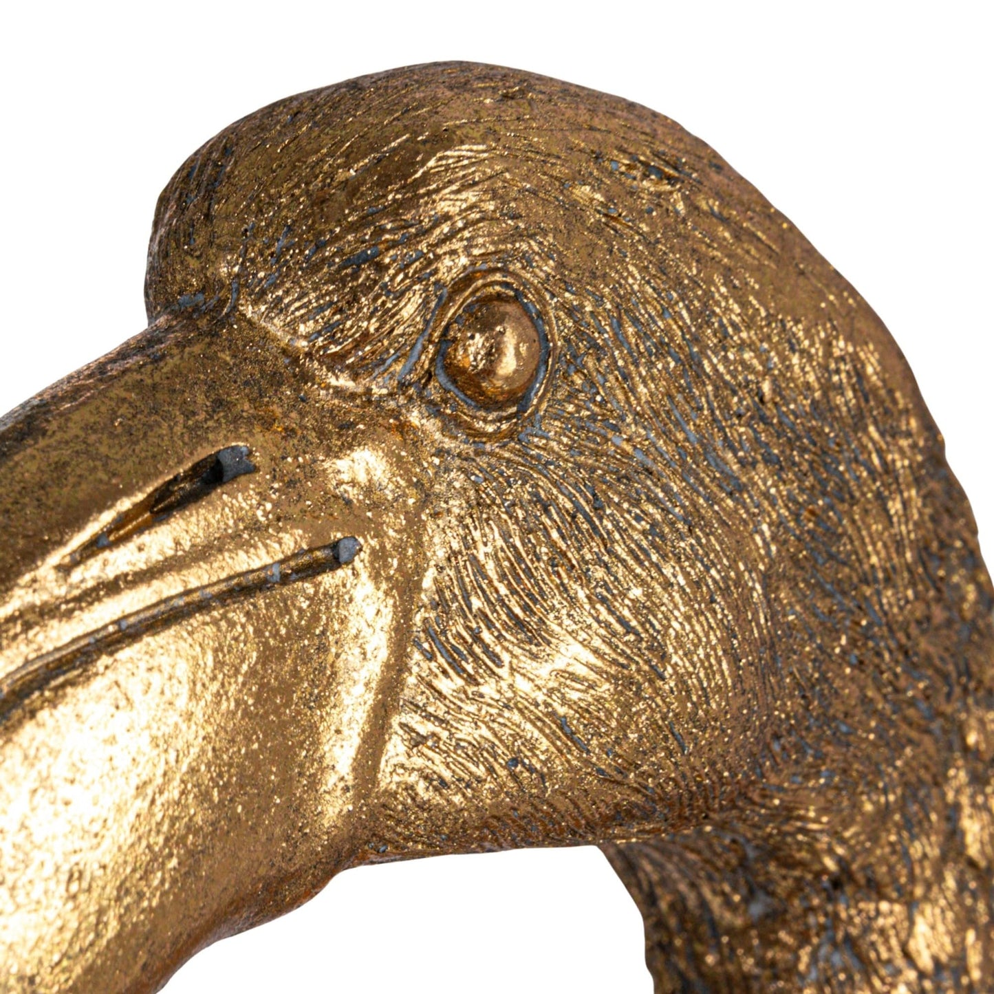 Creative Co-Op Decorative Resin Bird Bust Wall Decor, Gold