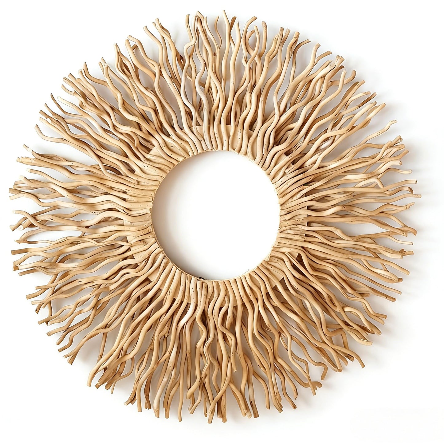 BDJBXK Large Boho Wall Art Decor – Unique Handmade Sunburst Mulberry Branch 27in Wall Art for Living Room, Bedroom, Office, Farmhouse & Home Décor