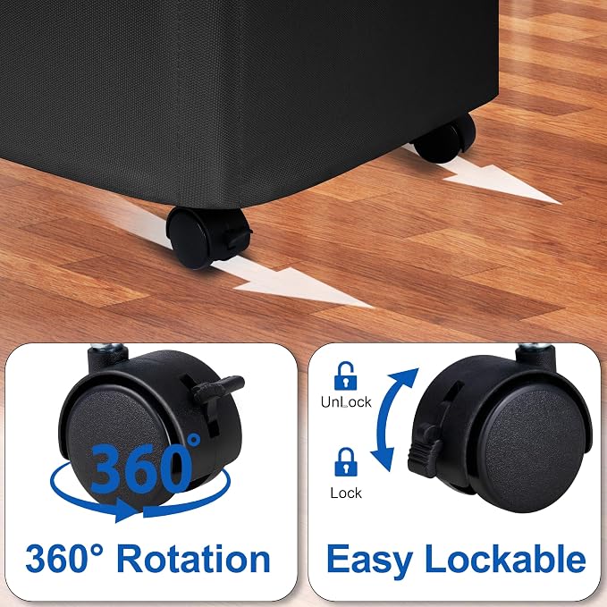 Slim Laundry Hamper with Wheels,20 Gal (75L) Rolling Laundry Basket with lid and wheels Clothes Hamper Foldable Tall Dirty Clothes Basket Sturdy Collapsible Clothes Hamper for Dorm,Laundry Room