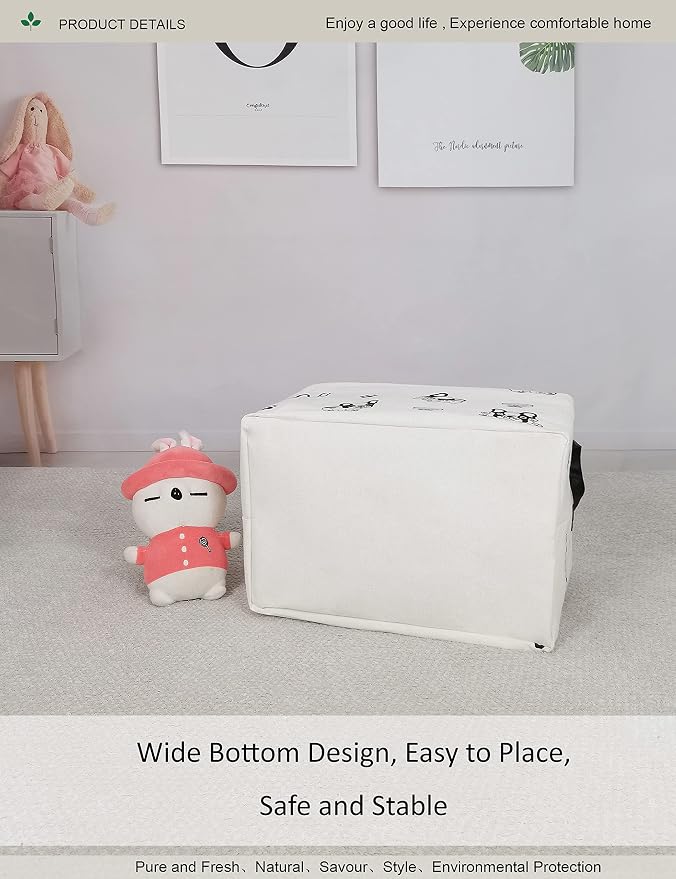 Rectangular Bulldog Pattern Storage Bin, Decorative Canvas Laundry Basket with Dual Handles, Foldable Toy & Household Organizer, Multipurpose Party Gift Basket for Home Bedroom Dorm