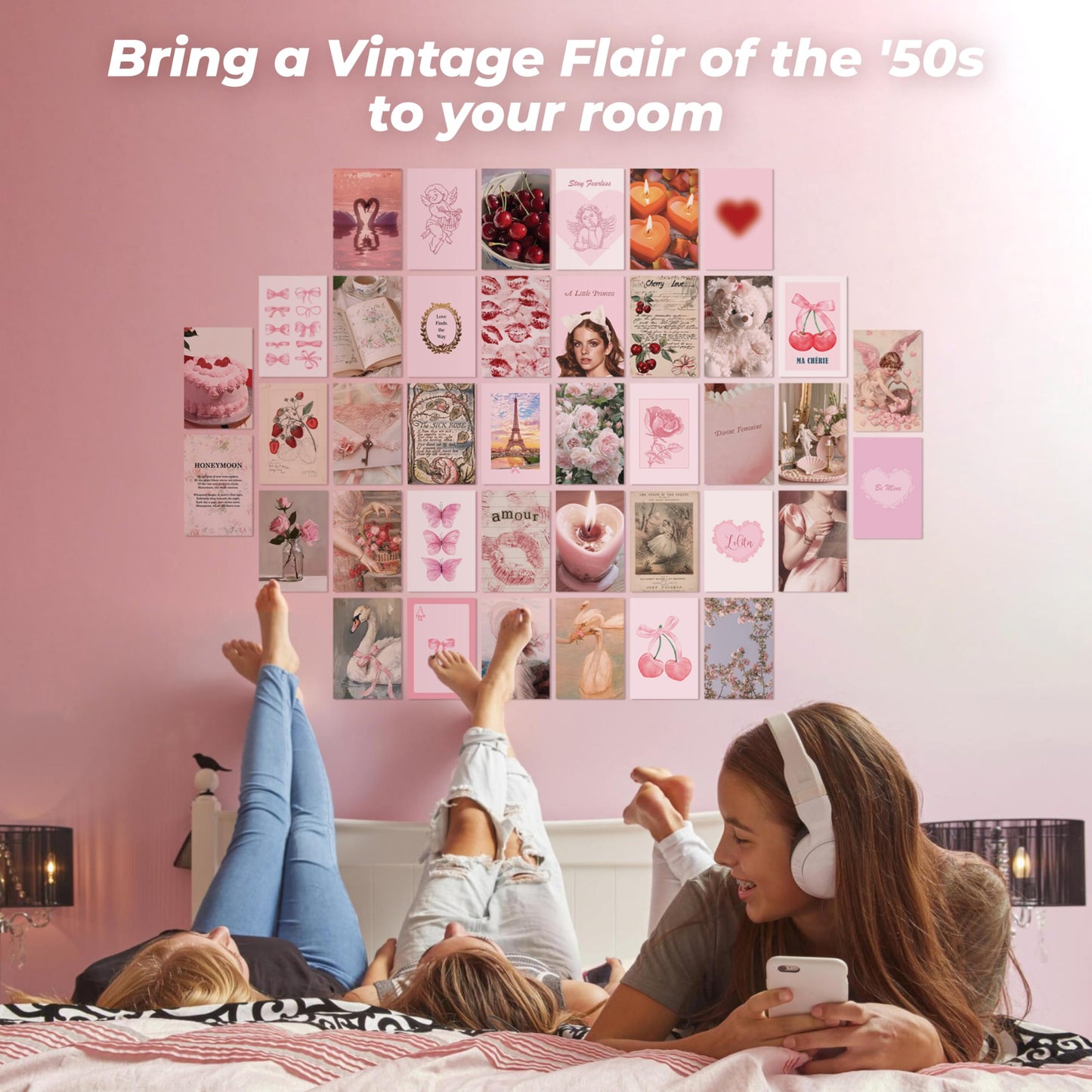97 Decor Pink Coquette Room Decor Aesthetic - Coquette Wall Decor, Coquette Posters For Room Aesthetic Pink Collage Kit For Teen Girls Dorm Bedroom, Cute Pictures Trendy Art Prints (4x6)