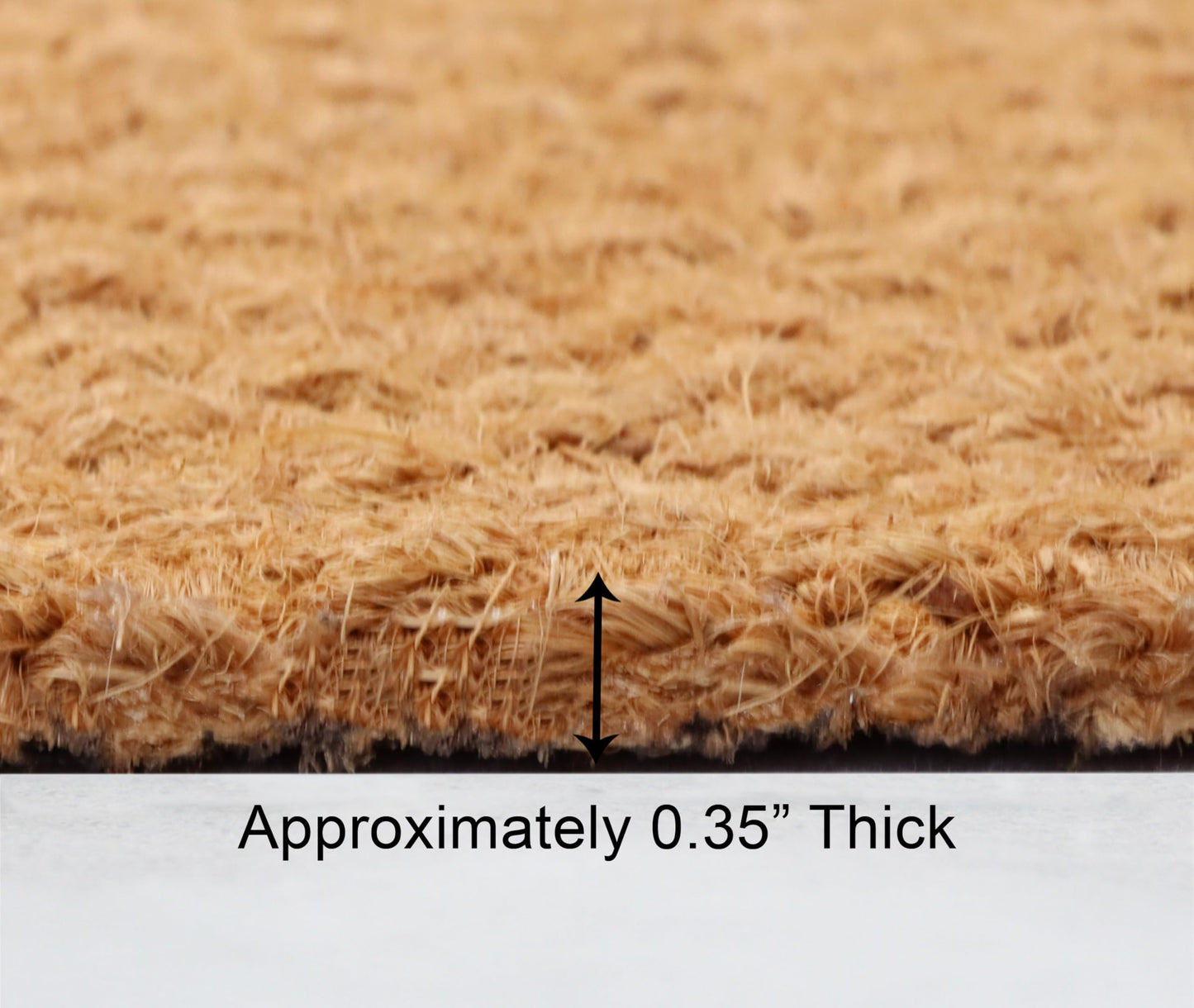 Woven Coir Doormat - Non Slip Heavy Duty Back Door Mat - Basketweave Dirt Trapping Welcome Mat - Easy Clean Durable Entryway Front Door High Traffic Indoor Outdoor Doormat - 17 x 30 - Natural