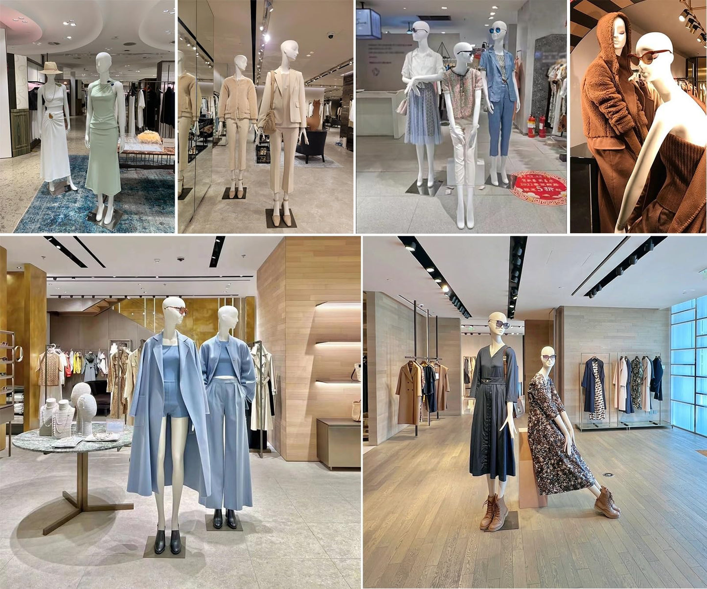 Matte White Female Mannequin with Head - Tall Dress Form Torso, Detachable Dummy for Home, Retail Store, Online Shop - Perfect Display for Clothing & Fashion(Style3)