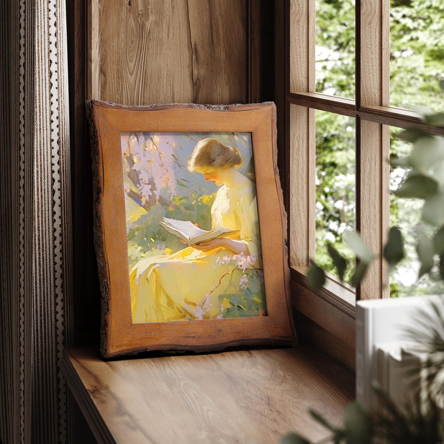Axeman 8x10 Live Edge Picture Frame, Solid Rustic Handcrafted Wood Frame with Real Bark Edges & High Definition Glass Front, Farmhouse Decor for Tabletop or Wall Display