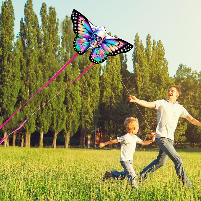 Butterfly Kites for Kids & Adults, Easy to Fly Design with Long Tail for Stability, for Kids Ages 4-8 & Beginners, Beach & Park Use | Family Outdoor Fun