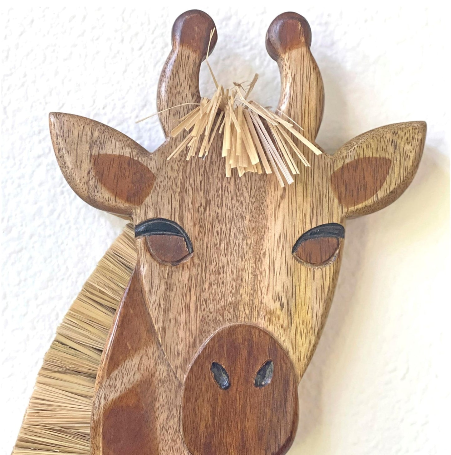Crane Baby Handmade Wooden Safari Wall Decor, Wood Animal Wall Art for Nursery and Gender Neutral Safari Room Decor, Giraffe, 21" x 8"
