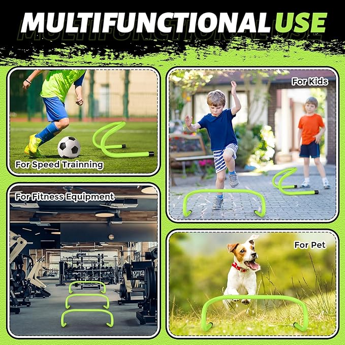 Wettarn 18 Pcs 6" Speed Training Hurdles Durable Agility Training Hurdle Agility Plyometric and All Purpose Equipment for Athletes, Soccer, Basketball