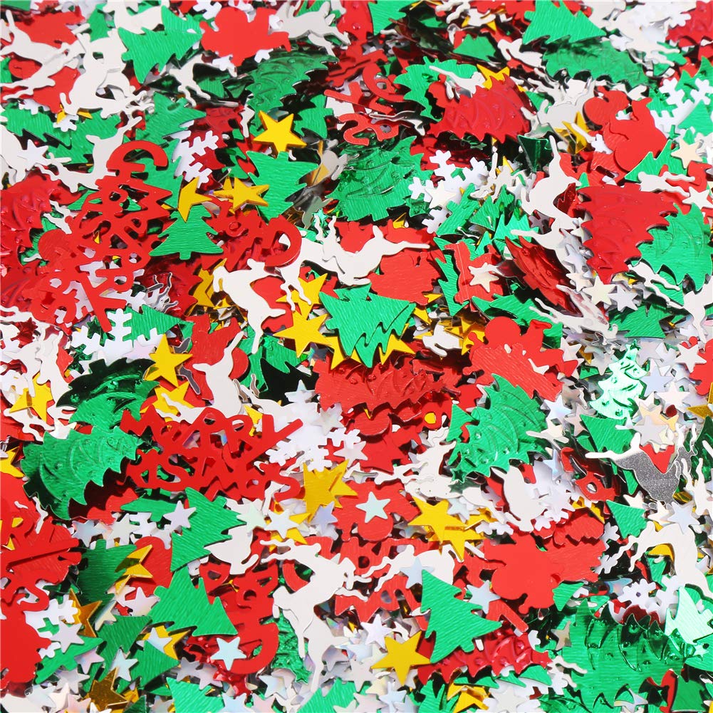 CCINEE Metallic Foil Sequins Bright Table Decoration Set - 100g, 4800 Pieces, Christmas & New Year