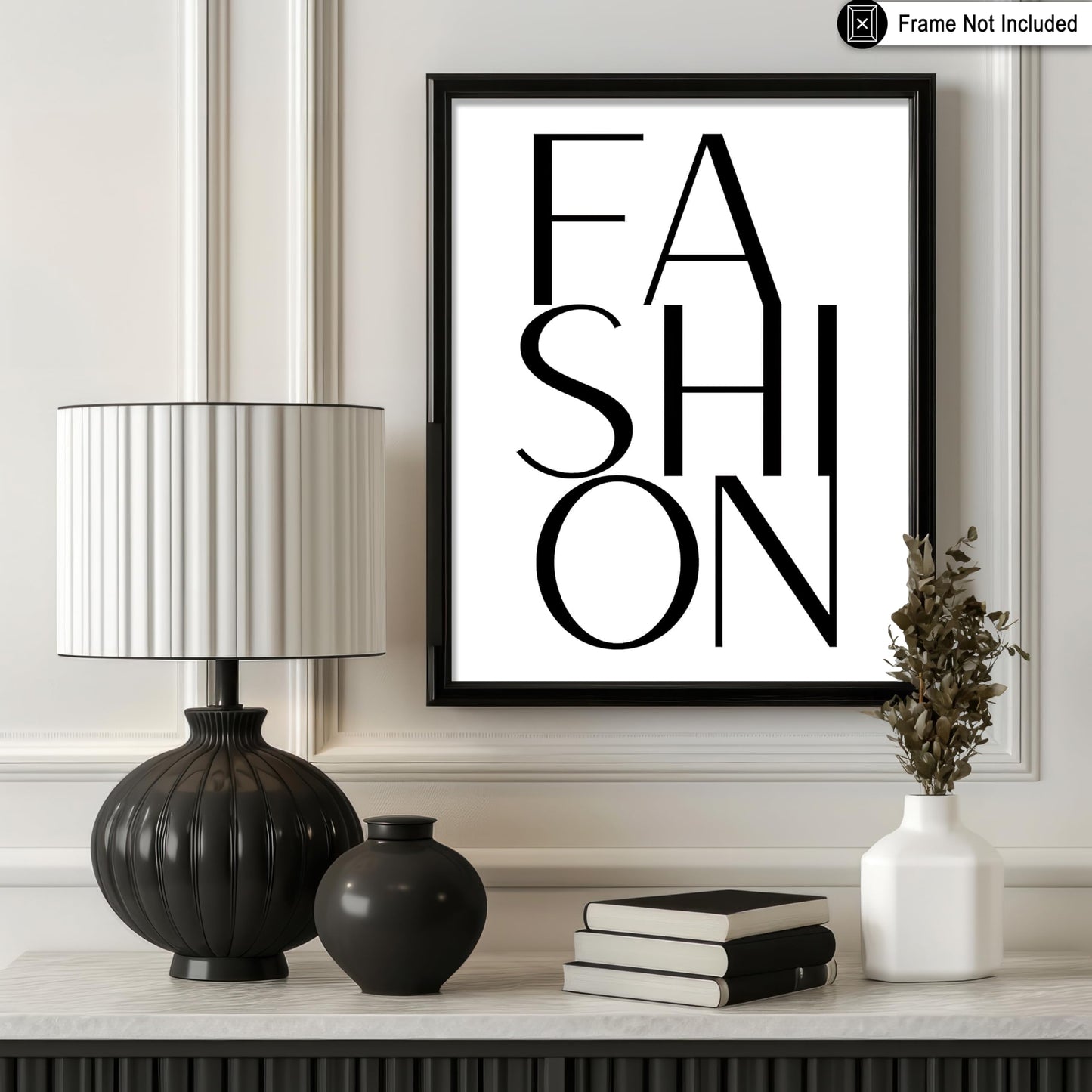 Poster Master Fashion Poster - Typography Print - Trendy Wall Art - Modern Art - Gift for Men, Women & Fashionista - Minimal Wall Decor for Living Room, Bedroom or Office - 8x10 UNFRAMED Wall Art