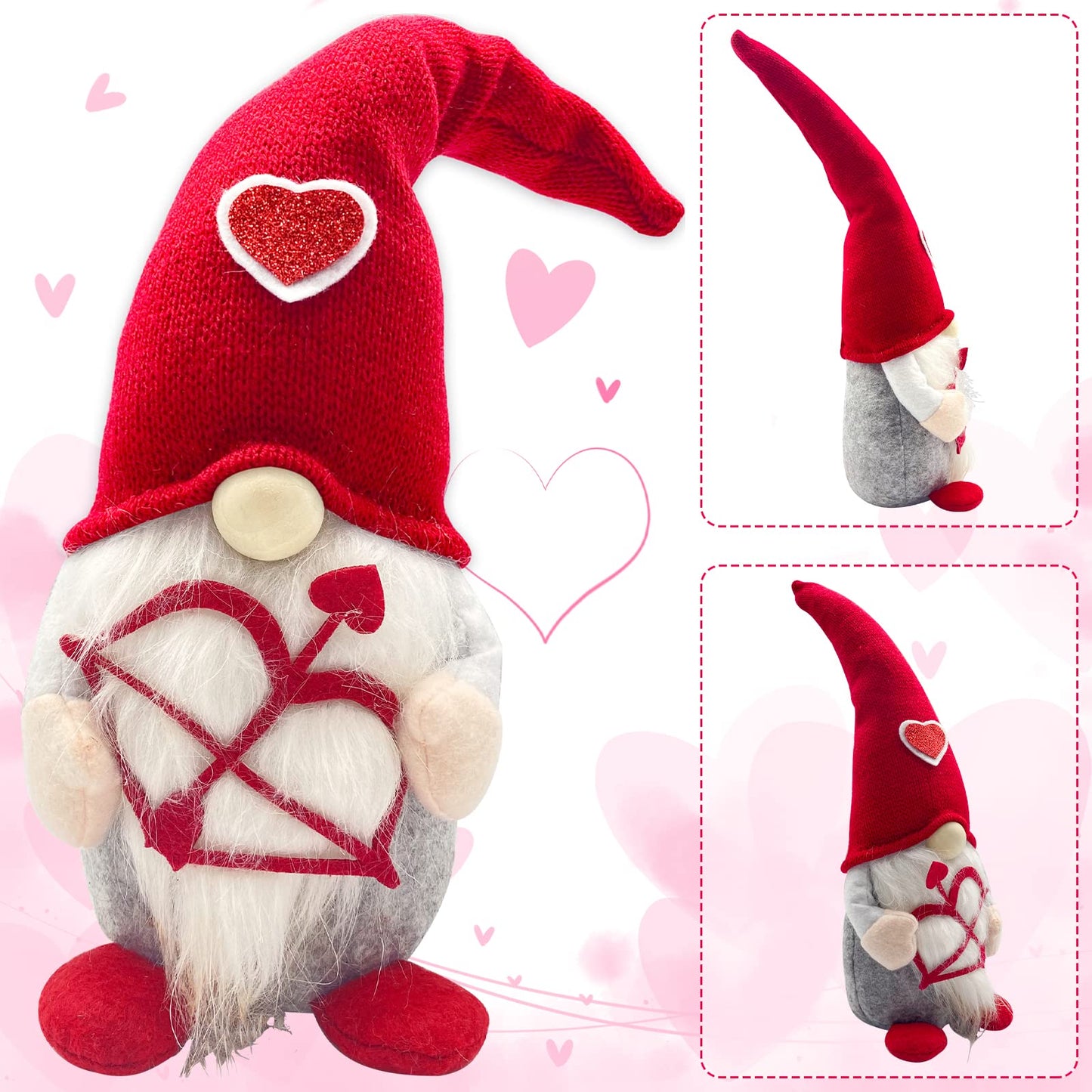 Valentines Day Decor - Valentines Day Decorations - Valentine Couple Gnomes Decorations for Home, Office - Valentine's Gifts for Her, Wife, Women, Girlfriend - Romantic Anniversary Vday Wedding Gift