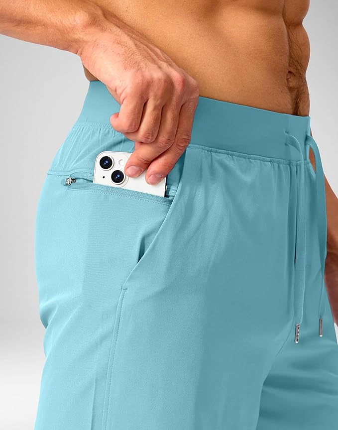 Men's Running Shorts with Zipper Pockets 9 Inch/ 7 Inch / 5 Inch Lightweight Quick Dry Gym Workout Athletic Shorts for Men(5 inch0