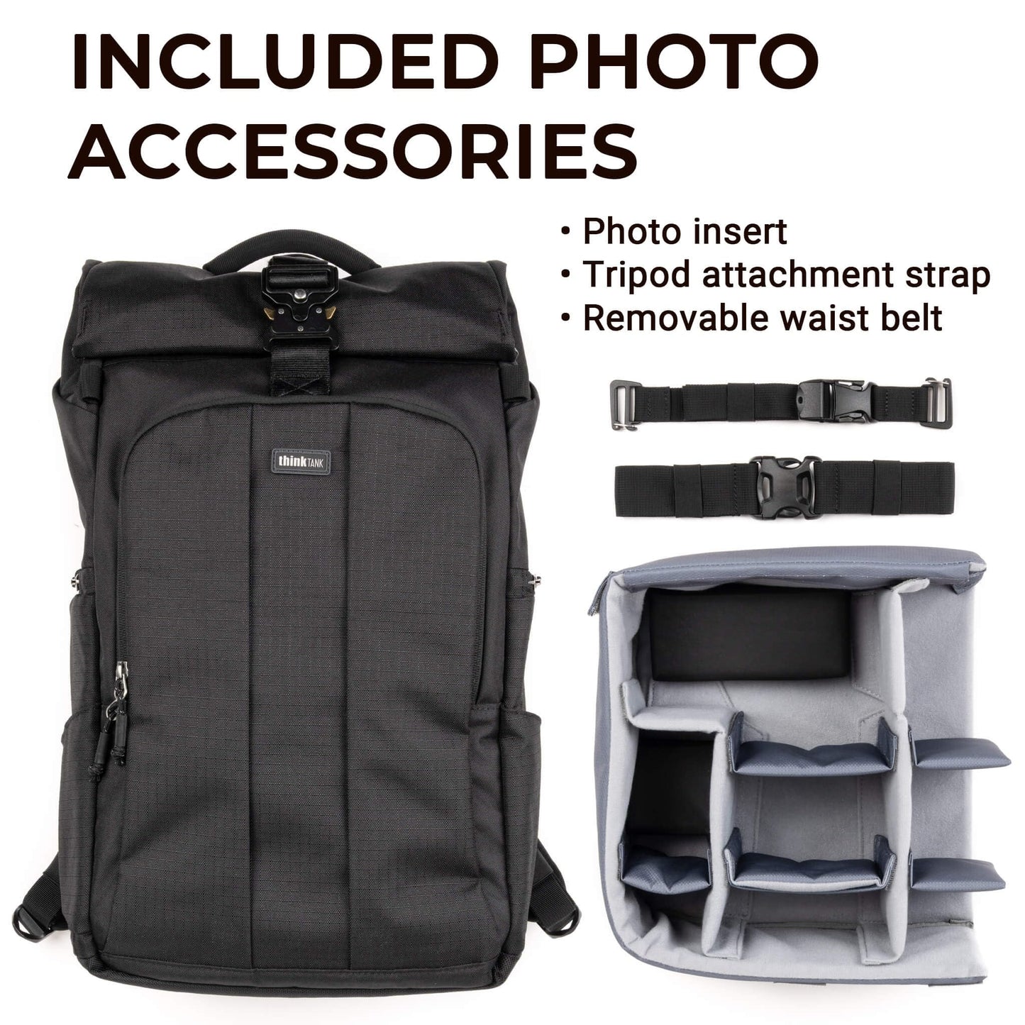 Think Tank FocusPoint 22L RollTop Camera Backpack - Urban Rust: Expandable Travel & Camera Backpack with Laptop Sleeve, Quick Side and Back Access, Rain Cover – Versatile Photography & Travel Bag