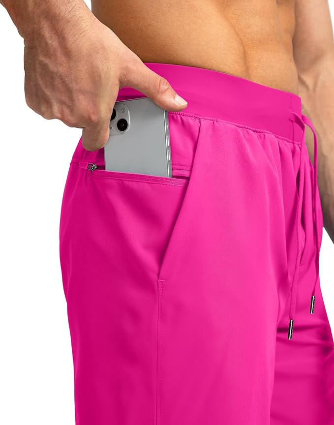Men's Running Shorts with Zipper Pockets 9 Inch/ 7 Inch / 5 Inch Lightweight Quick Dry Gym Workout Athletic Shorts for Men(9 inch)
