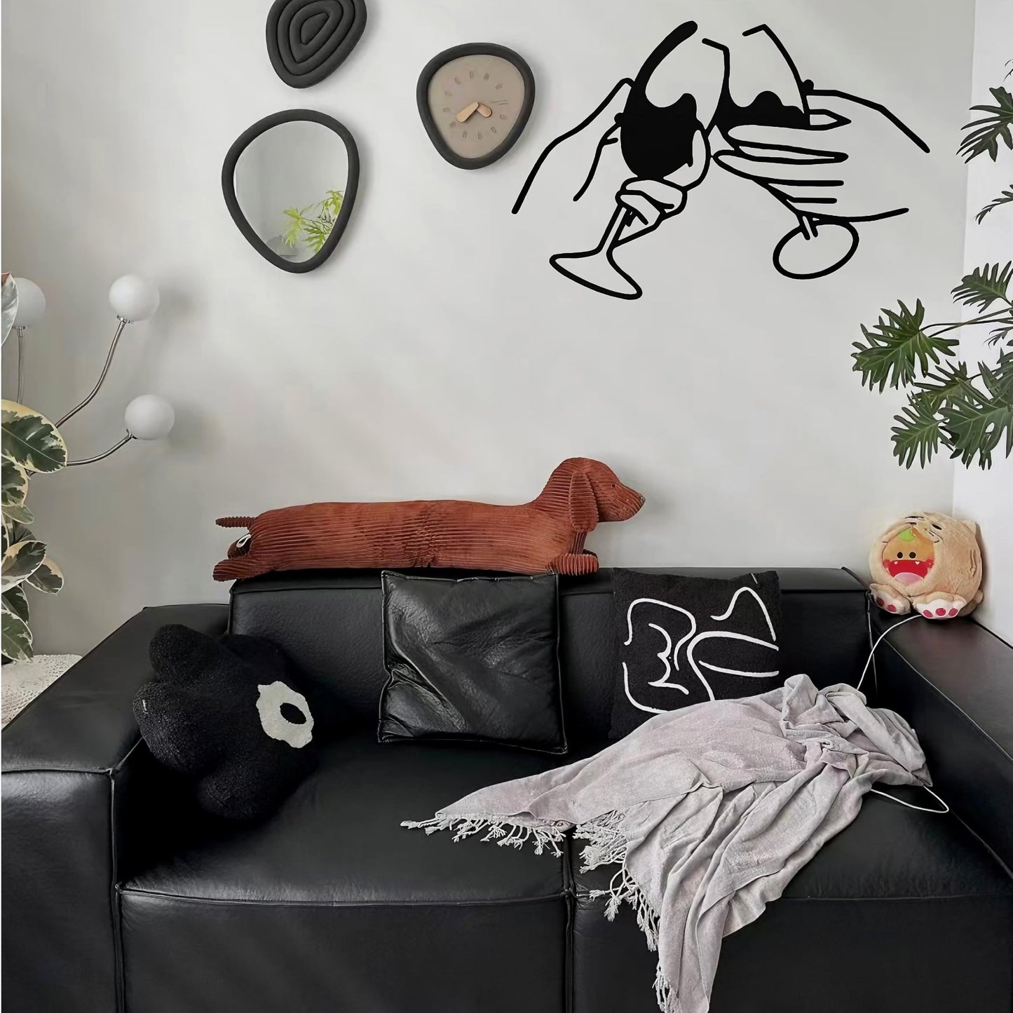 MXHHR Metal Wine Sign Wall Art, Lovely Drinking Wine Home Decor, Bar Metal Sign, Modern Bar Decorations, 3D Wall Art Decor Dining Room (16.1x164 in / 41x26.4cm, Black)