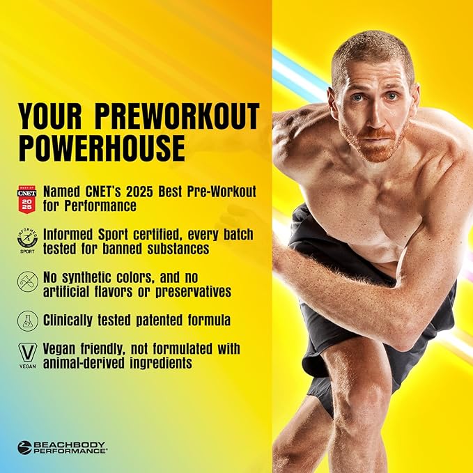 BODi Energize Pre Workout Powder - Beta-Alanine, Quercetin & Low-Dose Caffeine Formula for Enhanced Energy & Focus, Increase Energy & Endurance Supplement, Mixed Berry, 40 Servings