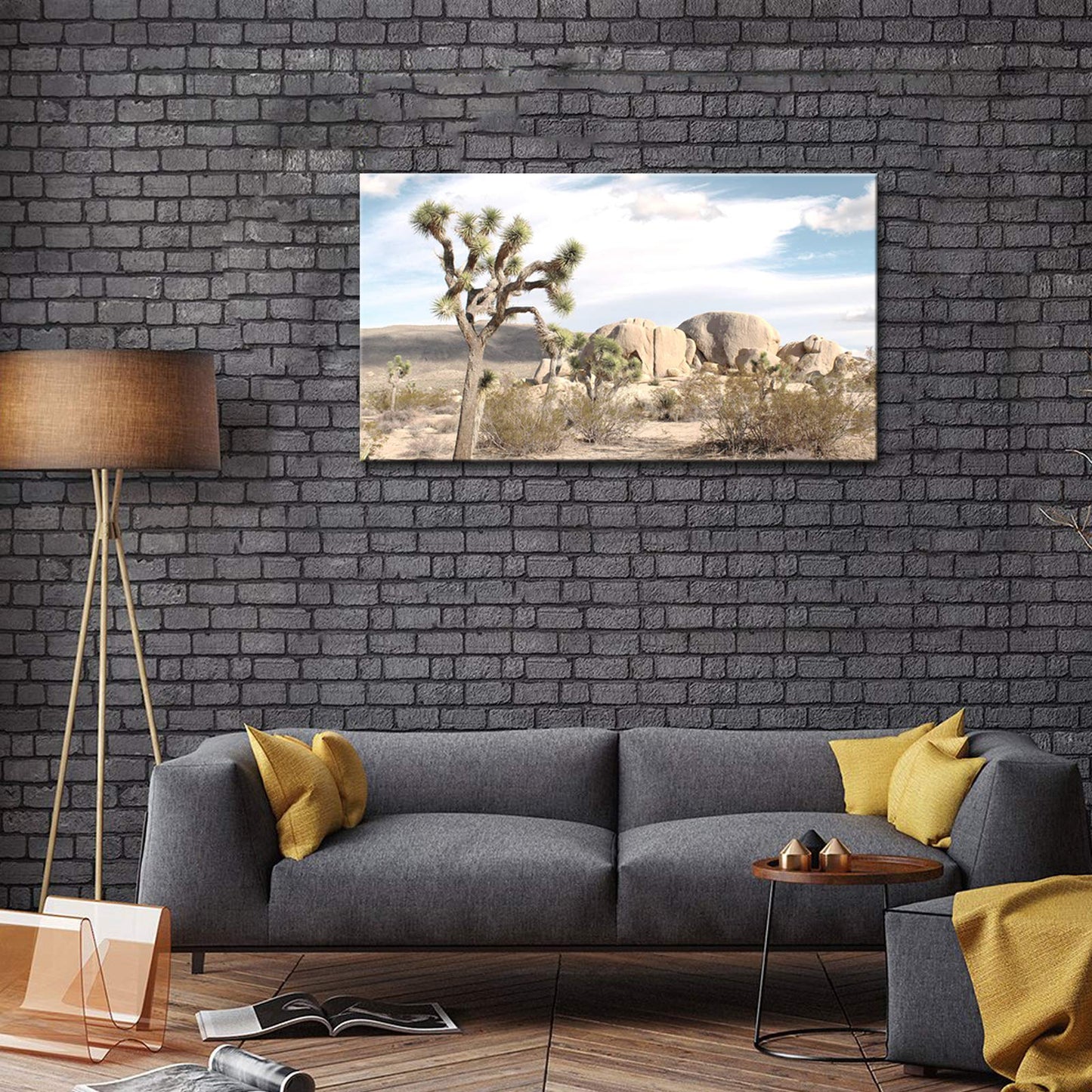Artsbay Joshua Tree wall Art Arizona Pictures Desert Canvas Wall Decor Landscape Home Decor Paintings for Living Room Bedroom Office 20" x 36"