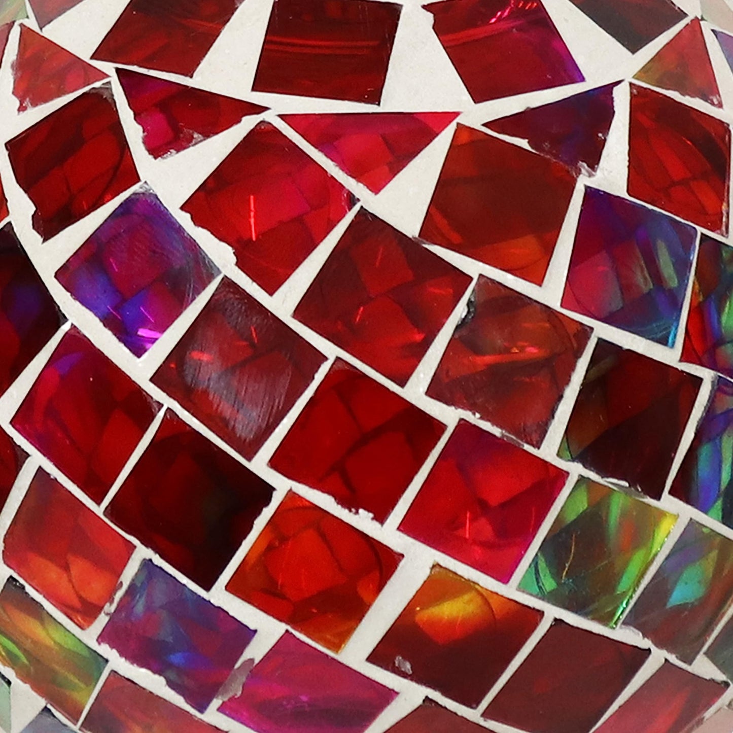 Sunnydaze Mosaic Glass Plant Watering Globe with Clay Spike - Decorative Self-Watering Planter Insert - Water Dripper for Plants - 9.5" - Magenta Medley