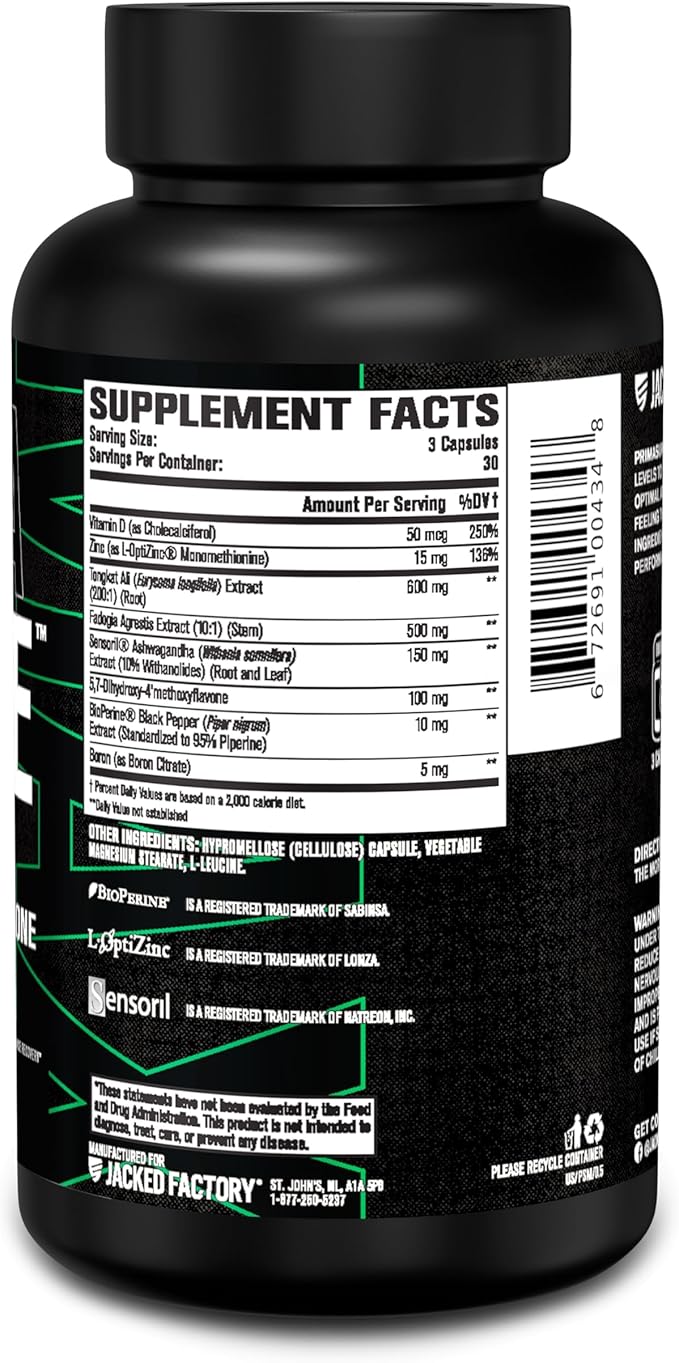 Jacked Factory Androsurge Estrogen Blocker & Natural Testosterone Booster for Men (60 Capsules) & Primasurge Max Mens Testosterone Booster (90 Capsules)