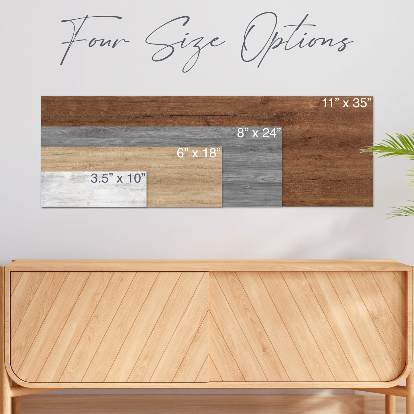 Custom Wood Signs, Personalized Rustic Sign - 3.5" x 10" with 10 Changeable Backgrounds, Fonts & Colors