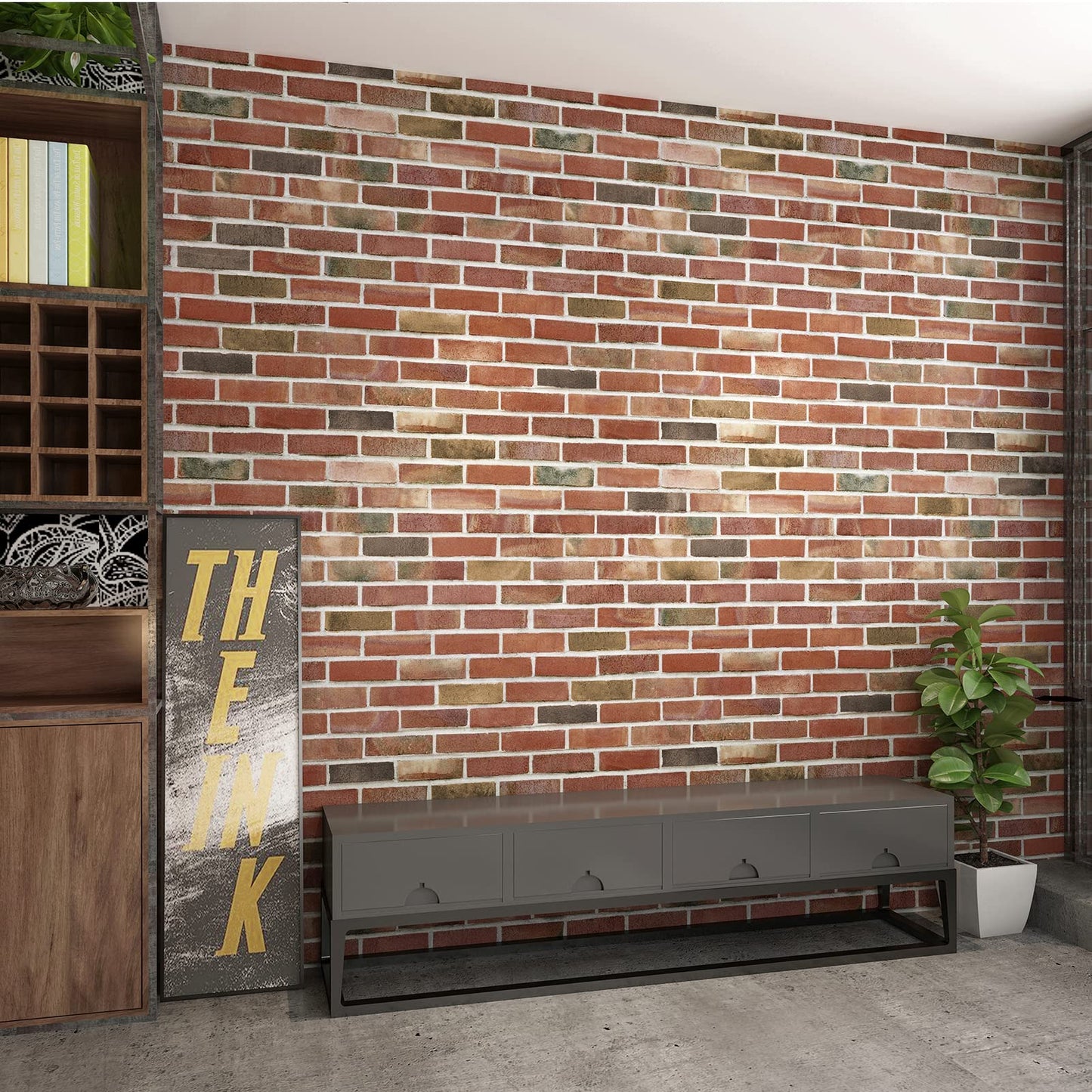 Art3d 10-Pack 52.5 Sq.Ft Faux Brick 3D Wall Panels Peel and Stick in Red Brown, Self Adhesive Waterproof Foam Wallpaper for Bedroom, Bathroom, Kitchen