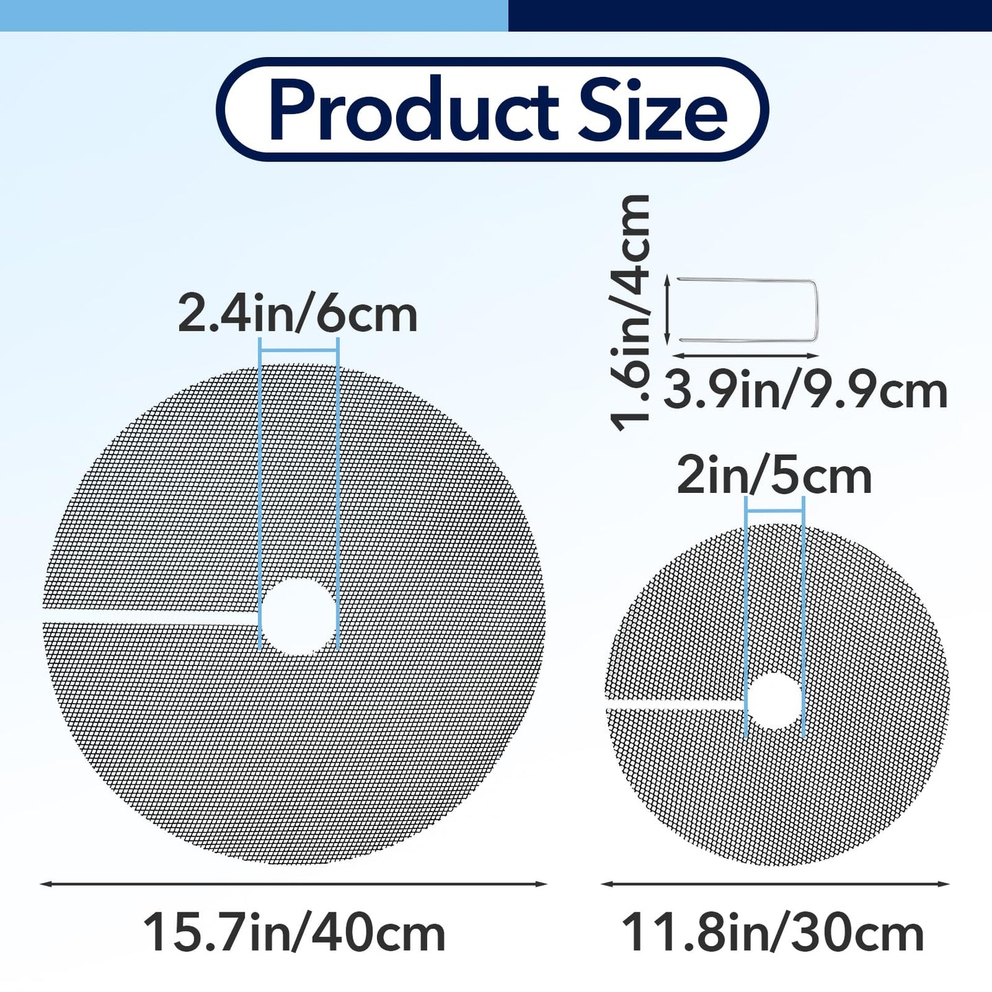 CuraceQ 8PCS 15.7 Inch Plant Pot Grids and 8PCS 11.8 Inch Plant Pot Grids Includes 48 Ground Stakes, Plant Pot Soil Cover Protectors from Animals