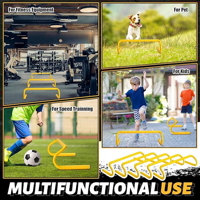 Wettarn 10 Pcs Speed Agility Training Hurdles Detachable Durable Hurdle Agility Plyometric and All Purpose Speed Training Equipment for Athletes Soccer Basketball