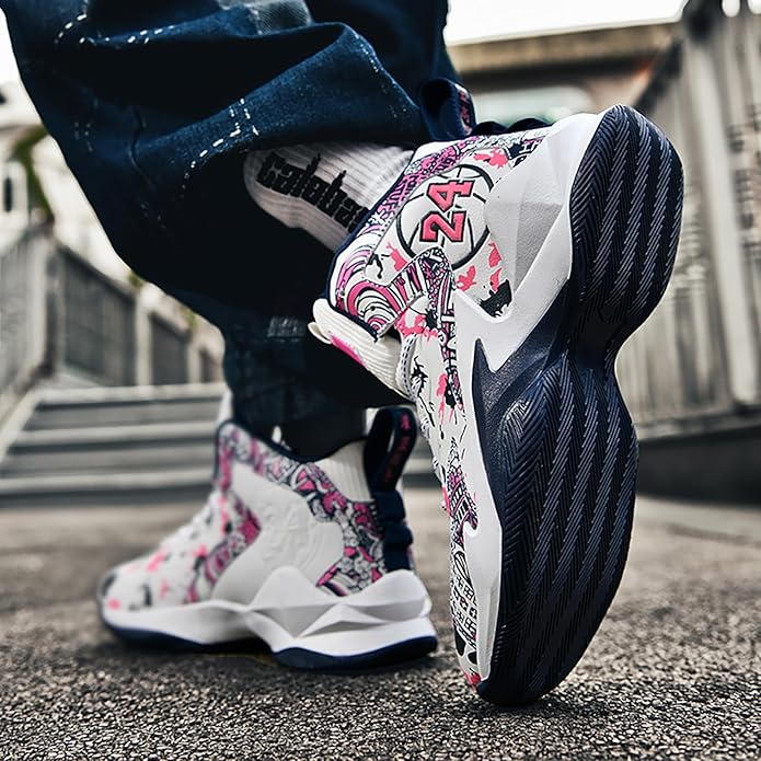 Boys Basketball Shoes Breathable Indoor Athletic Shoes Youth Outdoor Fashion Sneakers Comfortable Basketball Shoes for Girls